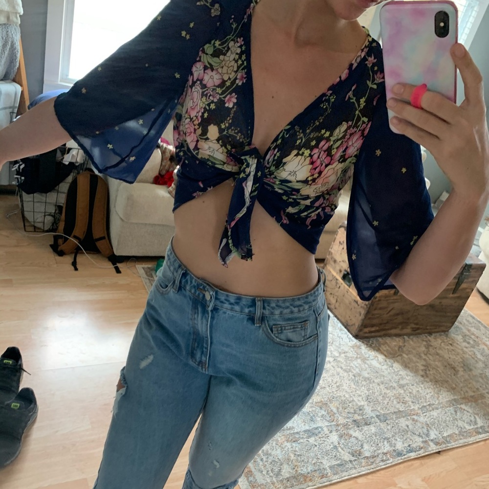 Tie up crop top